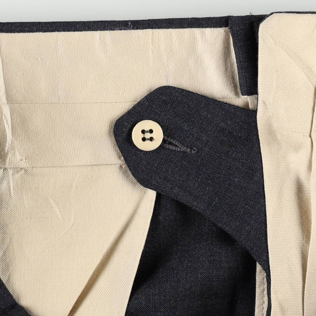 ~1990'S Majer Parsow's slacks pants, made in USA, men's size W34 equivalent, vintage. unclear navy blue type Vintage Second Hand