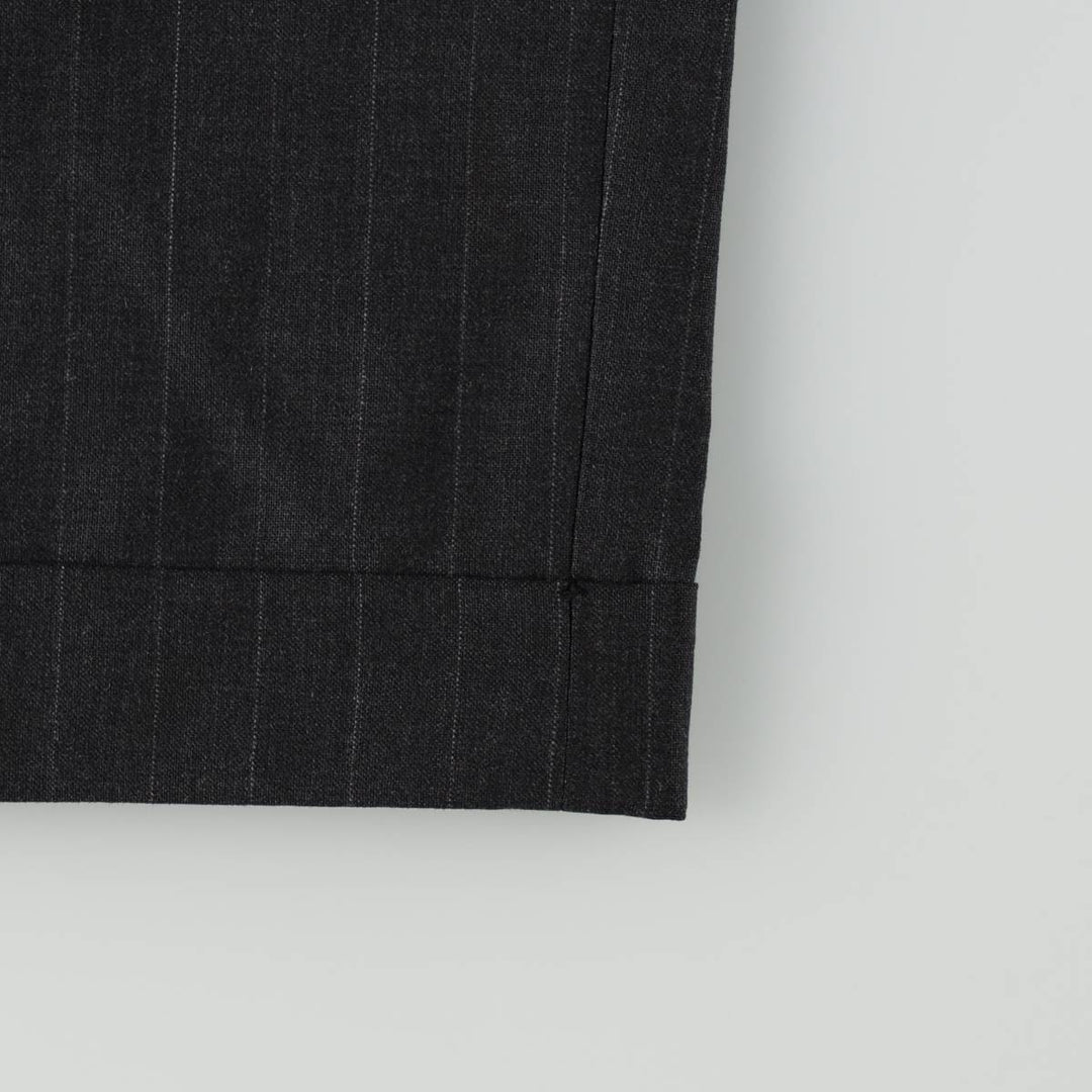Brooks Brothers 346 Stripe Pattern Two-Pleat Wool Trousers, Men's Size W32 (approx.) wool gray type Vintage Second Hand