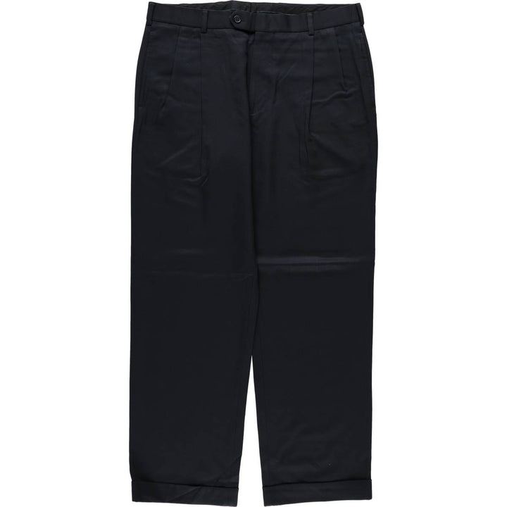 Brooks Brothers two-pleat wool trousers, men's size W36 (approx.) wool navy blue type Vintage Second Hand