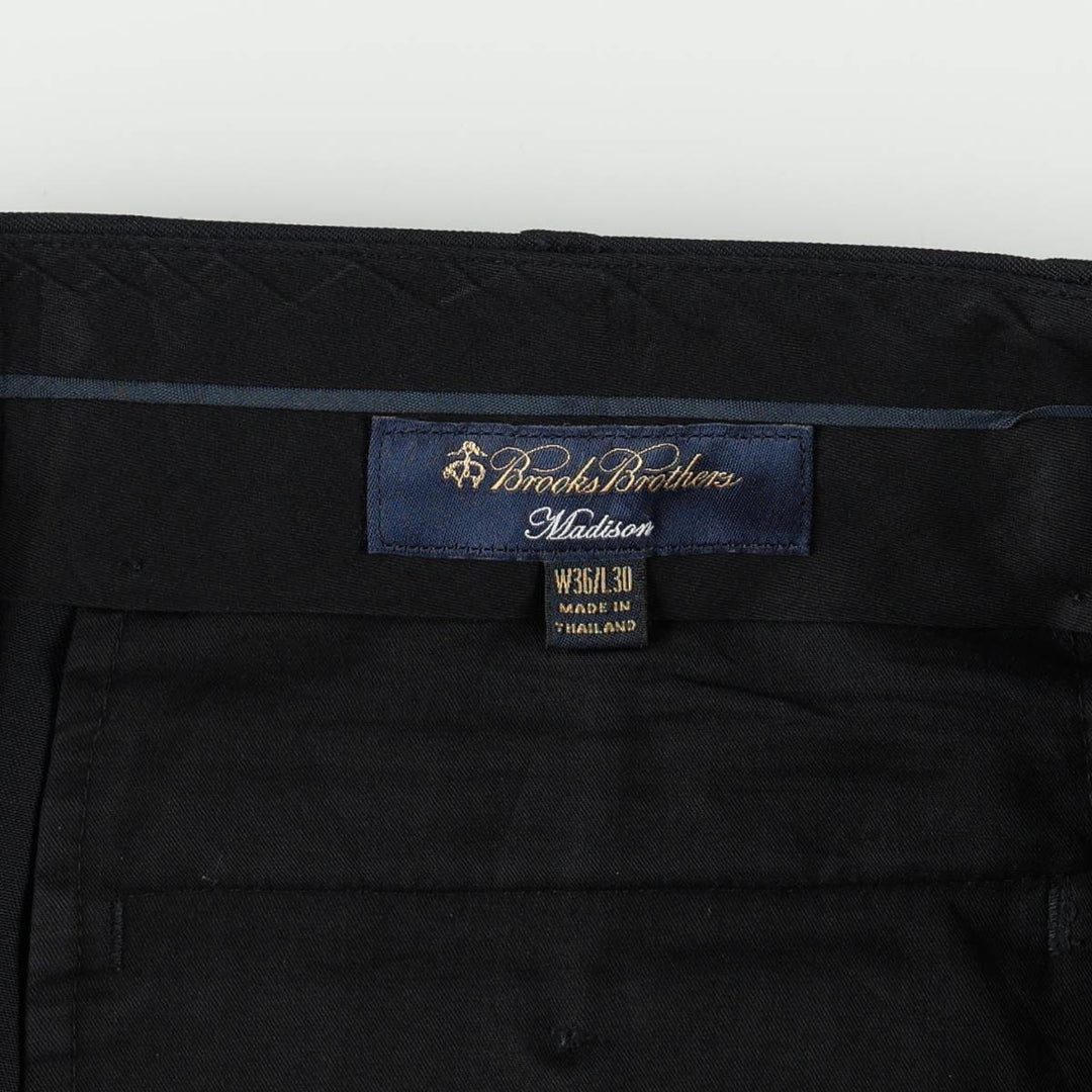 Brooks Brothers two-pleat wool trousers, men's size W36 (approx.) wool navy blue type Vintage Second Hand