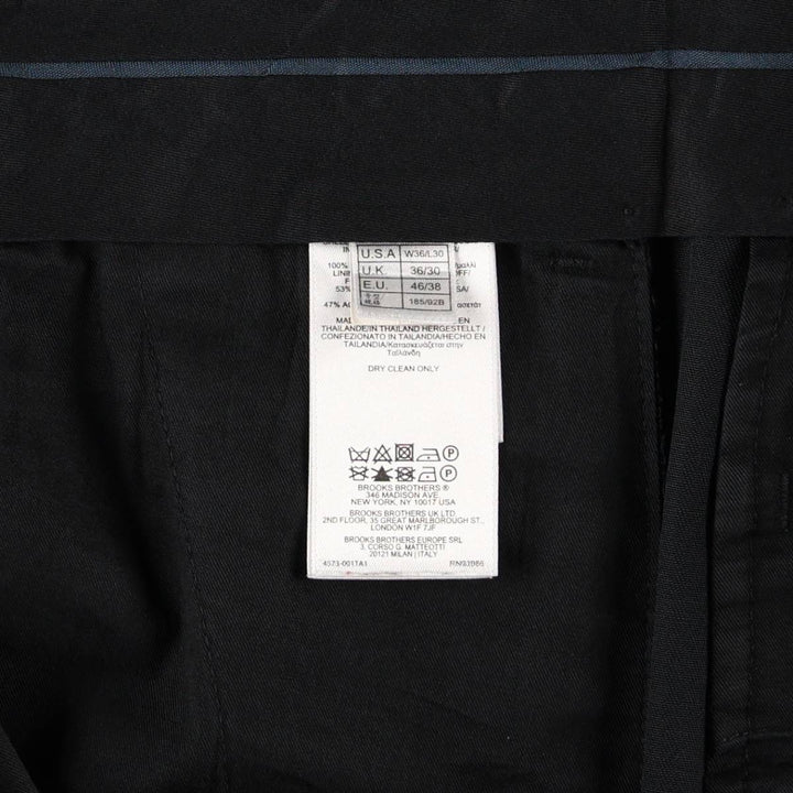 Brooks Brothers two-pleat wool trousers, men's size W36 (approx.) wool navy blue type Vintage Second Hand