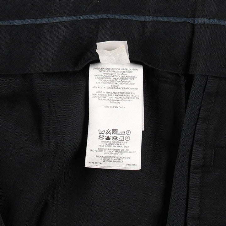 Brooks Brothers two-pleat wool trousers, men's size W36 (approx.) wool navy blue type Vintage Second Hand