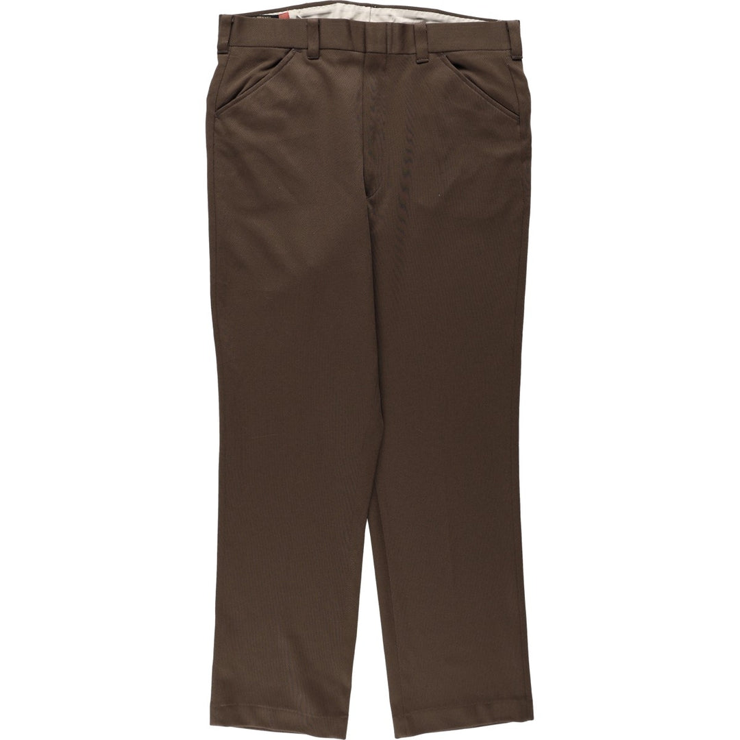1970'S Sears slacks pants, men's size W35 (approx.), vintage. unclear brown type Vintage Second Hand