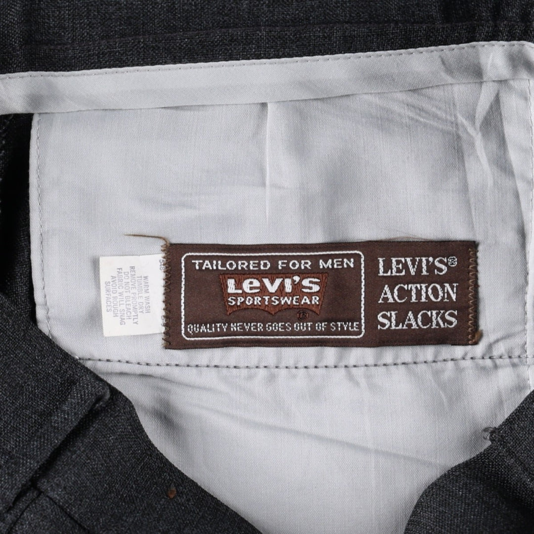 70s-80'S Levi's Action Slacks, Men's W33 (approx.), Vintage unclear gray type Vintage Second Hand