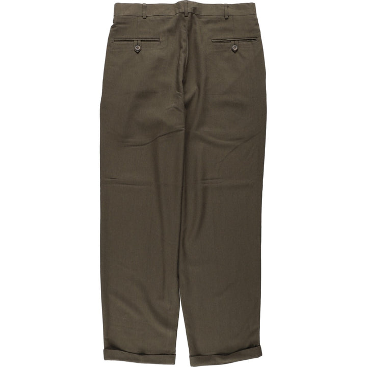 Levi's SLATES two-pleat slacks pants, men's size W33 (approx.), vintage. polyester Khaki type Vintage Second Hand