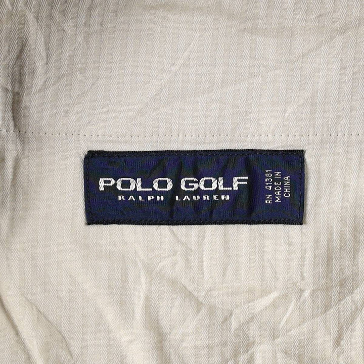 Ralph Lauren POLO GOLF herringbone two-pleat slacks, men's size W33 (approx.) wool Beige type Vintage Second Hand