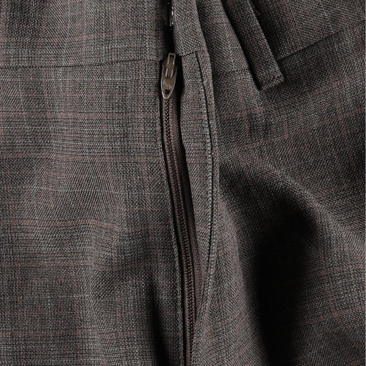 Vintage men's check pattern slacks, size W34 unclear brown type Vintage Second Hand