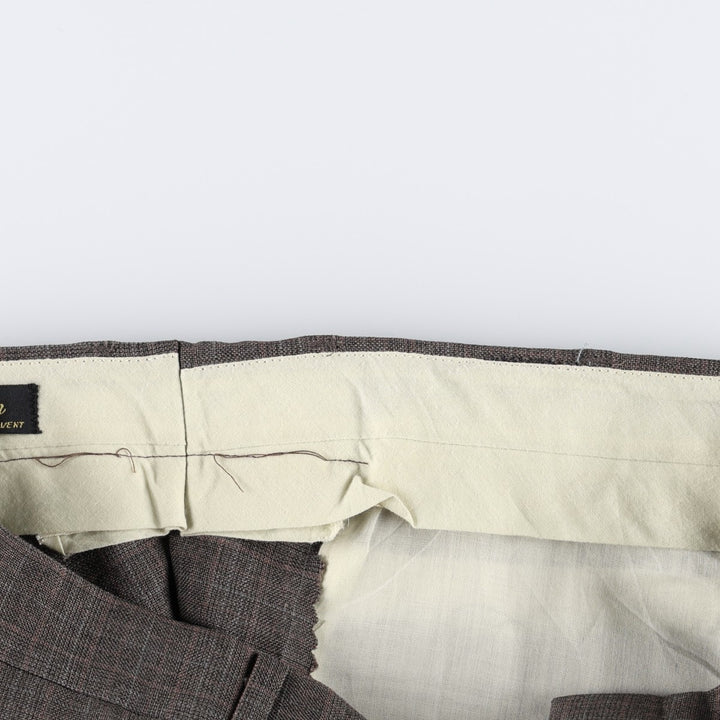 Vintage men's check pattern slacks, size W34 unclear brown type Vintage Second Hand