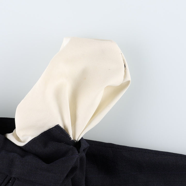 90'S Vintage Two-pleat Men's Slacks, Size W34 unclear navy blue type Vintage Second Hand