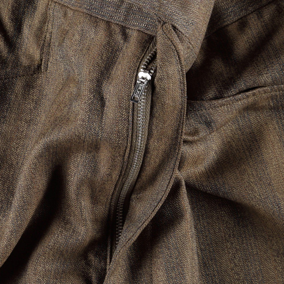 Striped Pattern Slacks Pants, Men's W35 (approx.), Vintage unclear brown type Vintage Second Hand