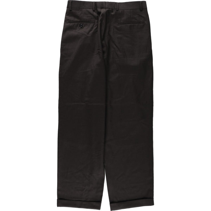 Pierre Cardin one-tuck wool trousers, men's size W32 (approx.) wool black type Vintage Second Hand