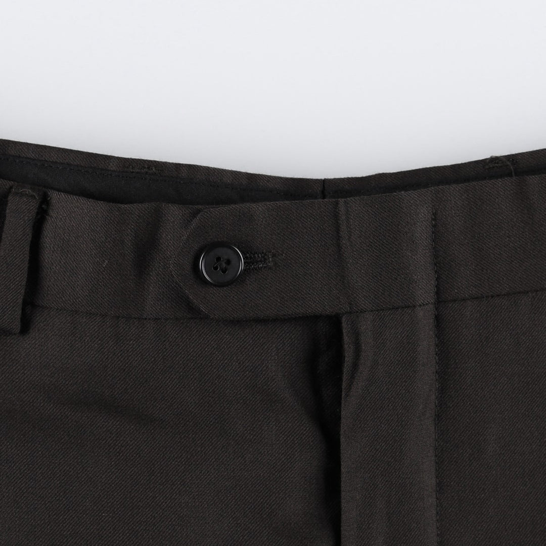Pierre Cardin one-tuck wool trousers, men's size W32 (approx.) wool black type Vintage Second Hand
