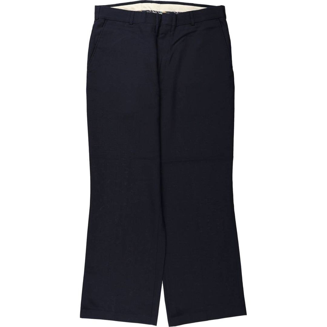 TOWN CRAFT Men's Slacks Pants, equivalent to W34 polyester navy blue type Vintage Second Hand