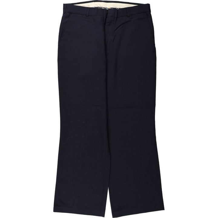 TOWN CRAFT Men's Slacks Pants, equivalent to W34 polyester navy blue type Vintage Second Hand
