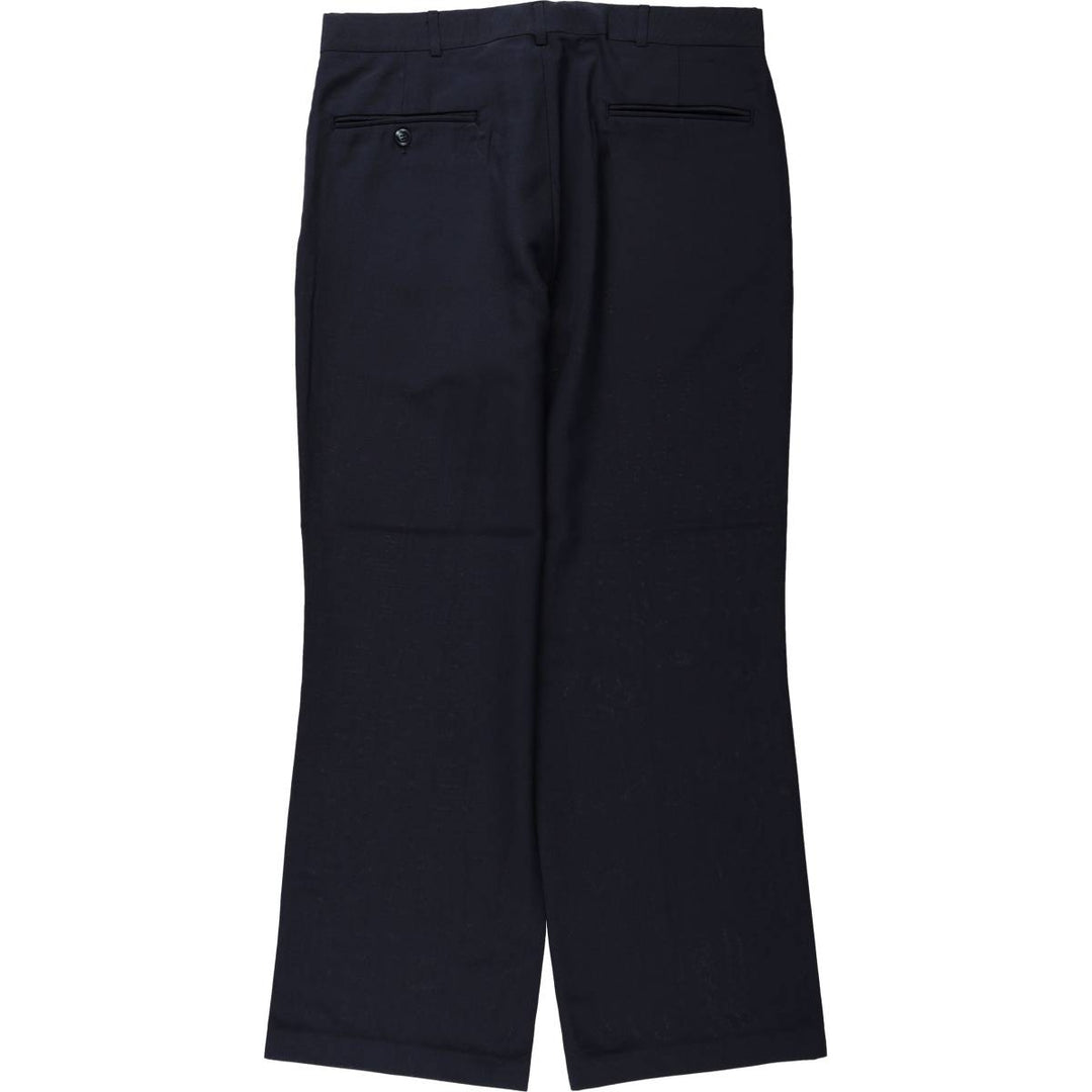 TOWN CRAFT Men's Slacks Pants, equivalent to W34 polyester navy blue type Vintage Second Hand