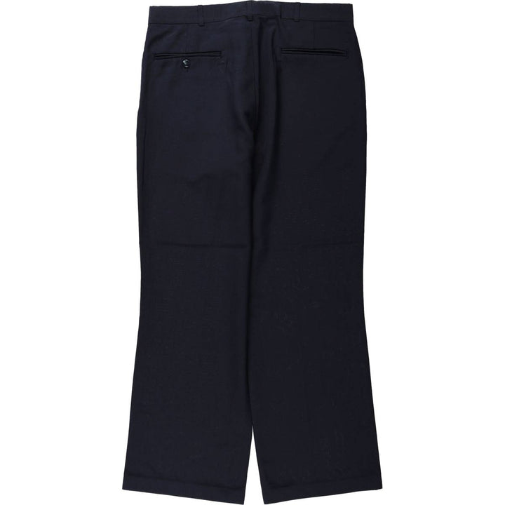 TOWN CRAFT Men's Slacks Pants, equivalent to W34 polyester navy blue type Vintage Second Hand
