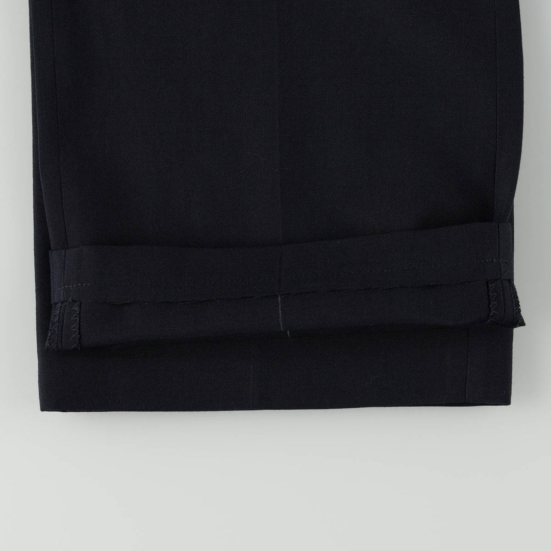 TOWN CRAFT Men's Slacks Pants, equivalent to W34 polyester navy blue type Vintage Second Hand