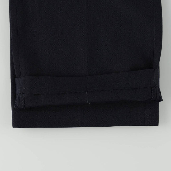 TOWN CRAFT Men's Slacks Pants, equivalent to W34 polyester navy blue type Vintage Second Hand