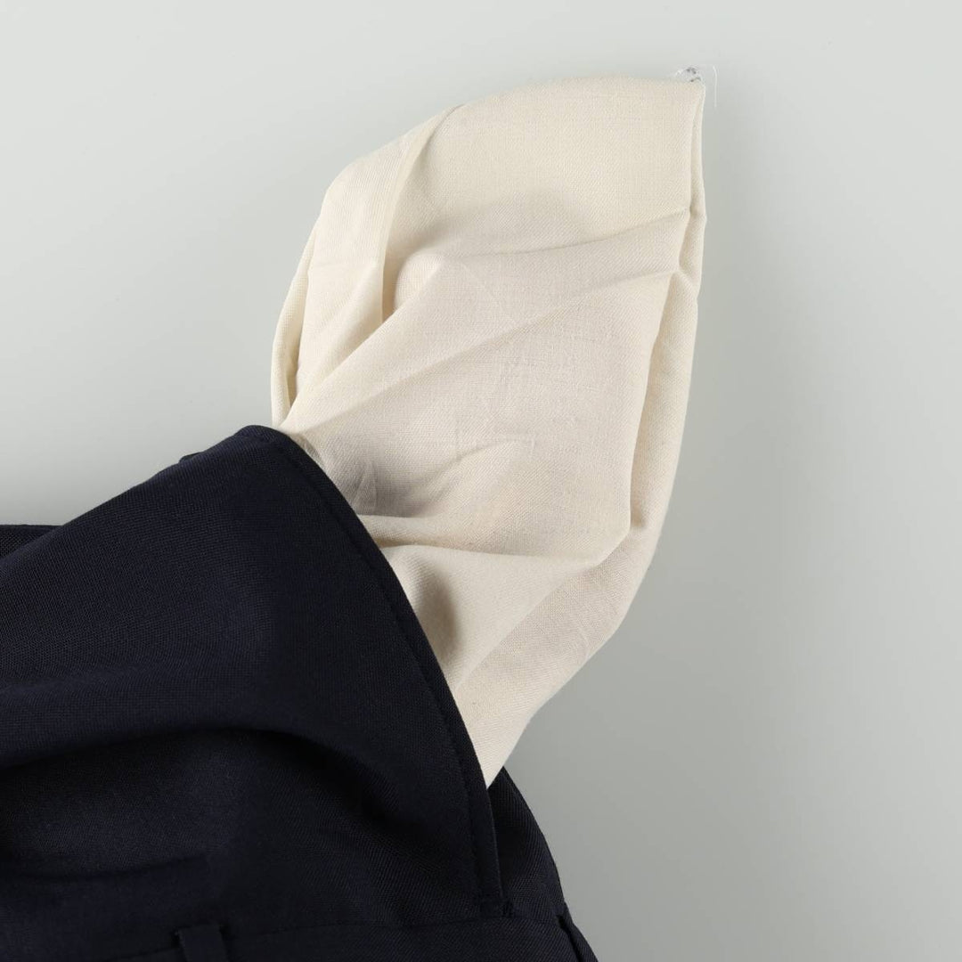 TOWN CRAFT Men's Slacks Pants, equivalent to W34 polyester navy blue type Vintage Second Hand