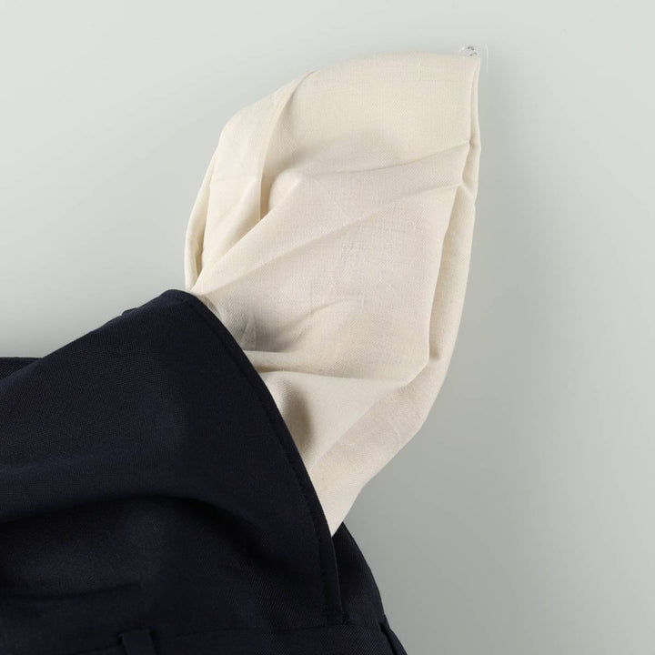 TOWN CRAFT Men's Slacks Pants, equivalent to W34 polyester navy blue type Vintage Second Hand