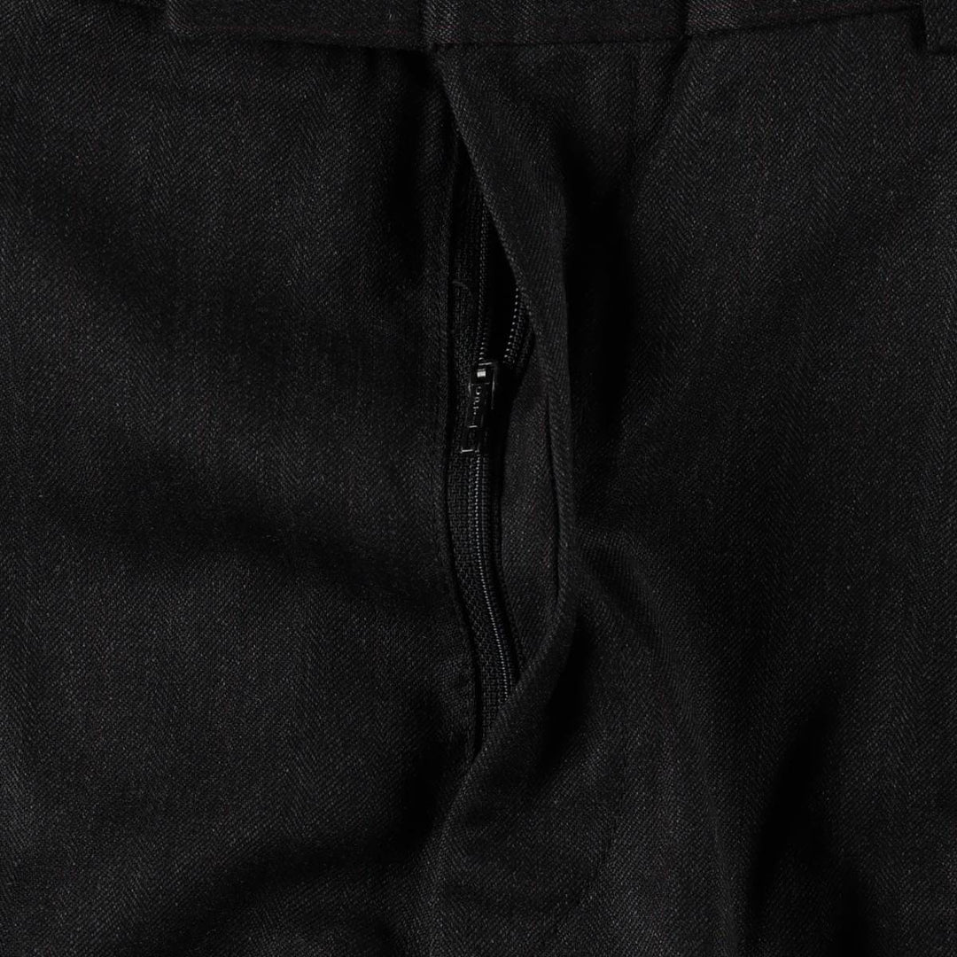 ALEXANDRE LONDON Two-Pleat Wool Trousers, Made in England, Men's Size W31 (approx.), Vintage wool Charcoal Vintage Second Hand
