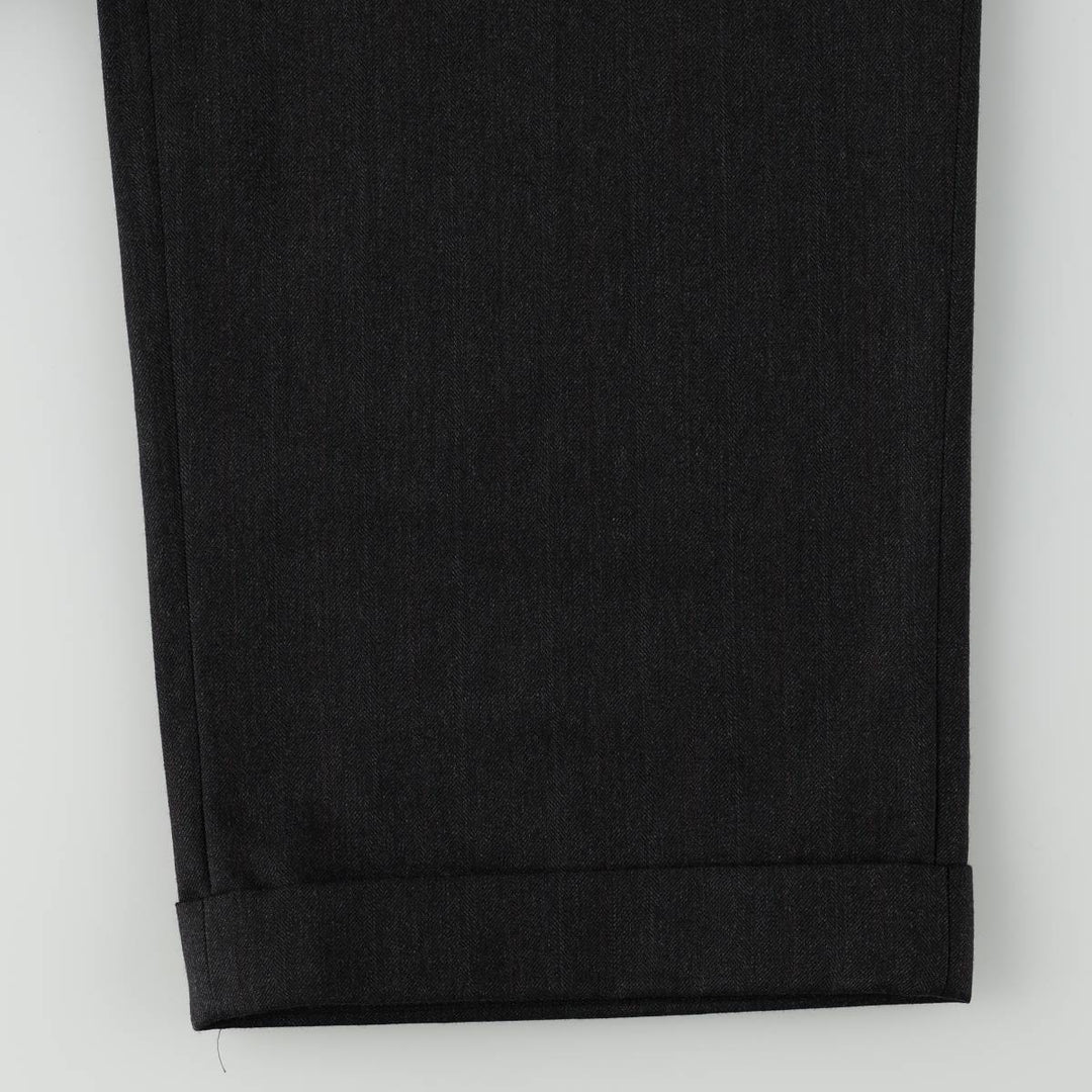 ALEXANDRE LONDON Two-Pleat Wool Trousers, Made in England, Men's Size W31 (approx.), Vintage wool Charcoal Vintage Second Hand