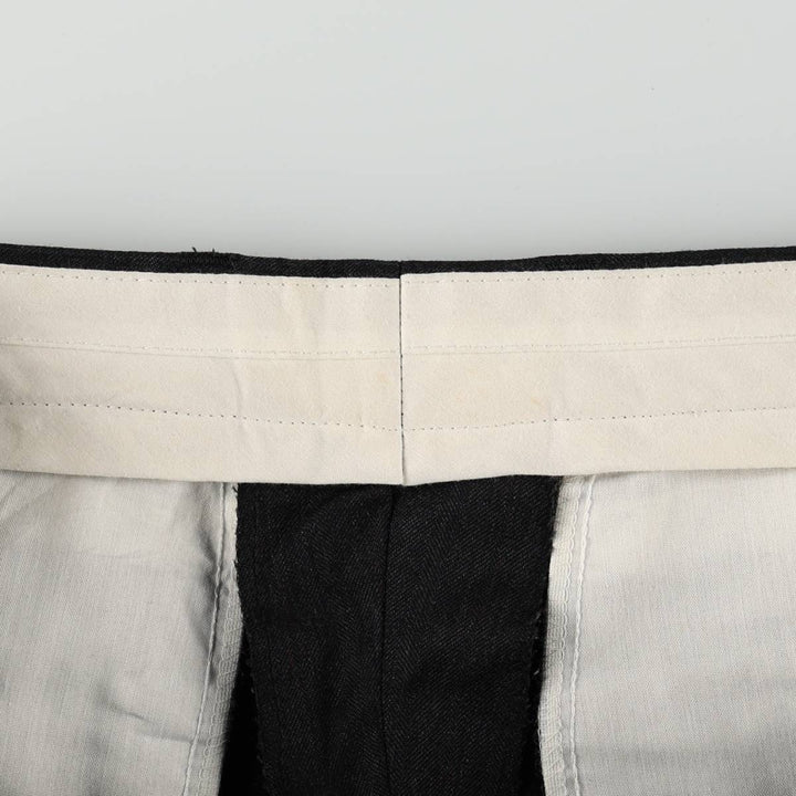 ALEXANDRE LONDON Two-Pleat Wool Trousers, Made in England, Men's Size W31 (approx.), Vintage wool Charcoal Vintage Second Hand