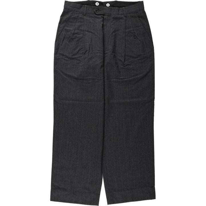Vintage striped two-pleat men's slacks, size W31. unclear Charcoal Vintage Second Hand