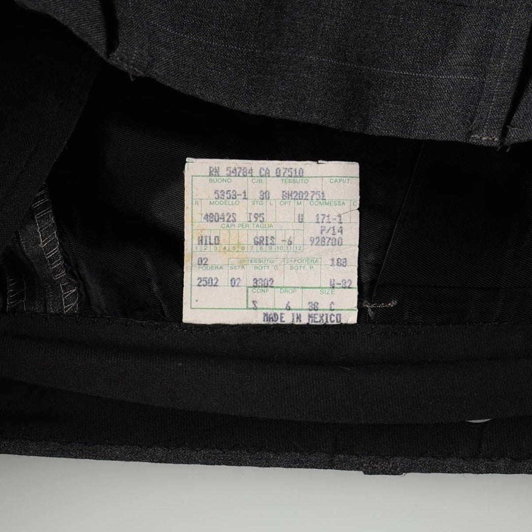 Vintage striped two-pleat men's slacks, size W31. unclear Charcoal Vintage Second Hand