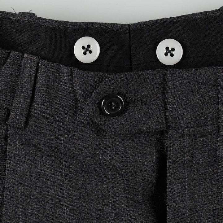Vintage striped two-pleat men's slacks, size W31. unclear Charcoal Vintage Second Hand