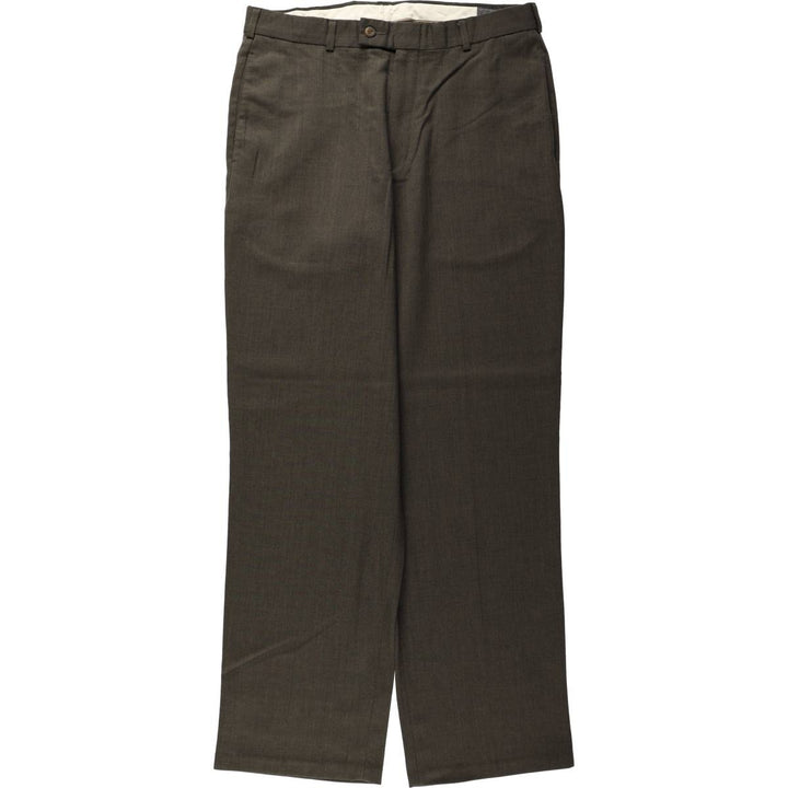 Levi's SLATES Poly/Wool Pants, Men's Size W34 (approx.), Vintage polyester Khaki type Vintage Second Hand