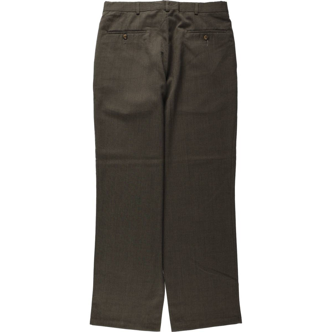 Levi's SLATES Poly/Wool Pants, Men's Size W34 (approx.), Vintage polyester Khaki type Vintage Second Hand