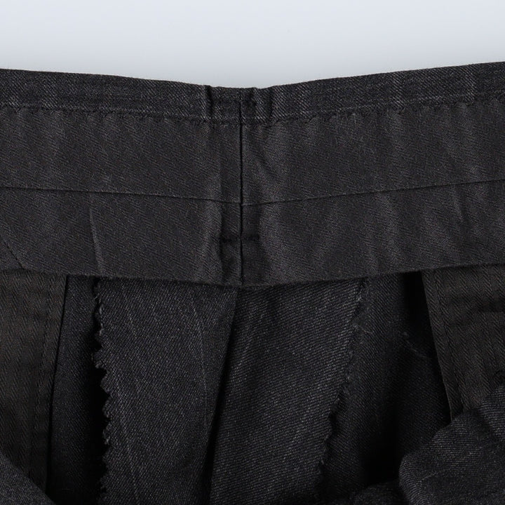 Vintage striped two-pleat slacks for men, size W35. unclear gray type Vintage Second Hand