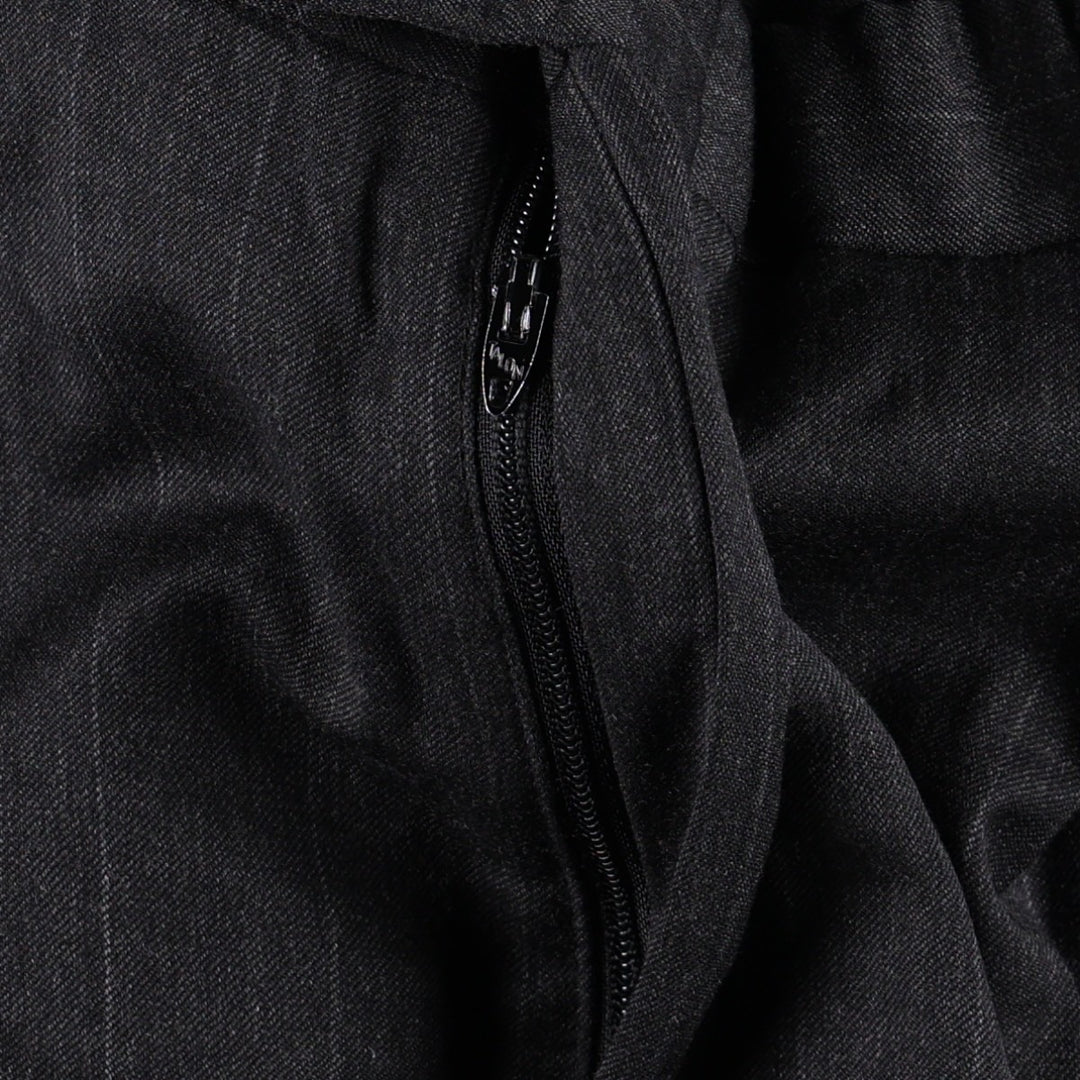 Vintage striped two-pleat slacks for men, size W35. unclear gray type Vintage Second Hand