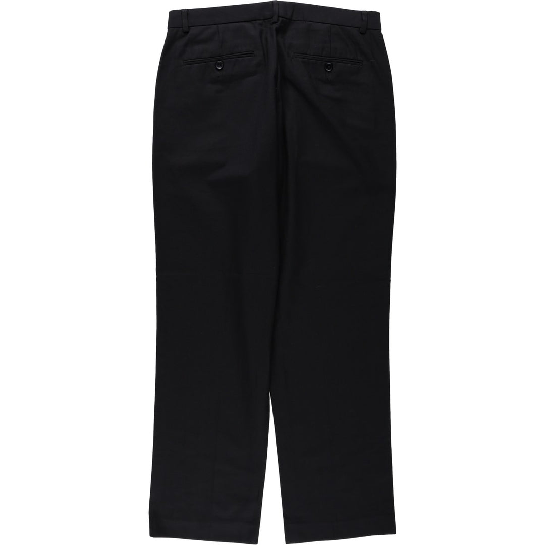 Calvin Klein slacks for men, size W33 (approx.) polyester black type Vintage Second Hand