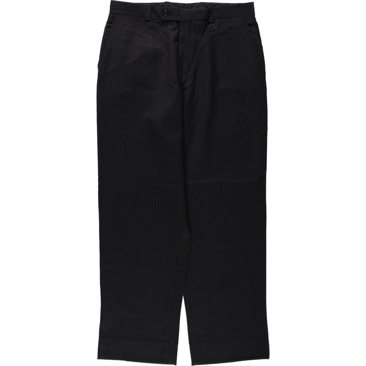 Calvin Klein striped wool trousers/slacks, made in Canada, men's size W32 (approx.). wool black type Vintage Second Hand