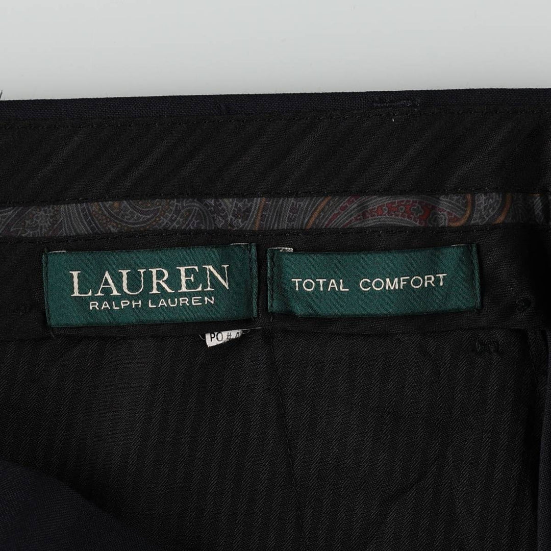 Ralph Lauren LAUREN Men's Slacks Pants, Size W36 (approx.) unclear navy blue type Vintage Second Hand