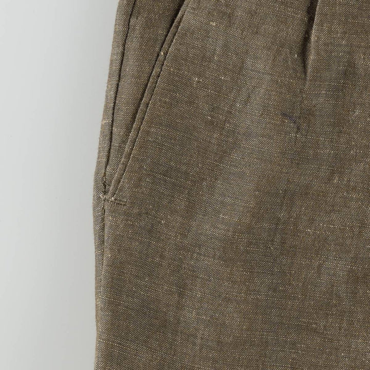 Louis Raphael two-pleat wool trousers, men's size W34 (approx.) linen Khaki type Vintage Second Hand