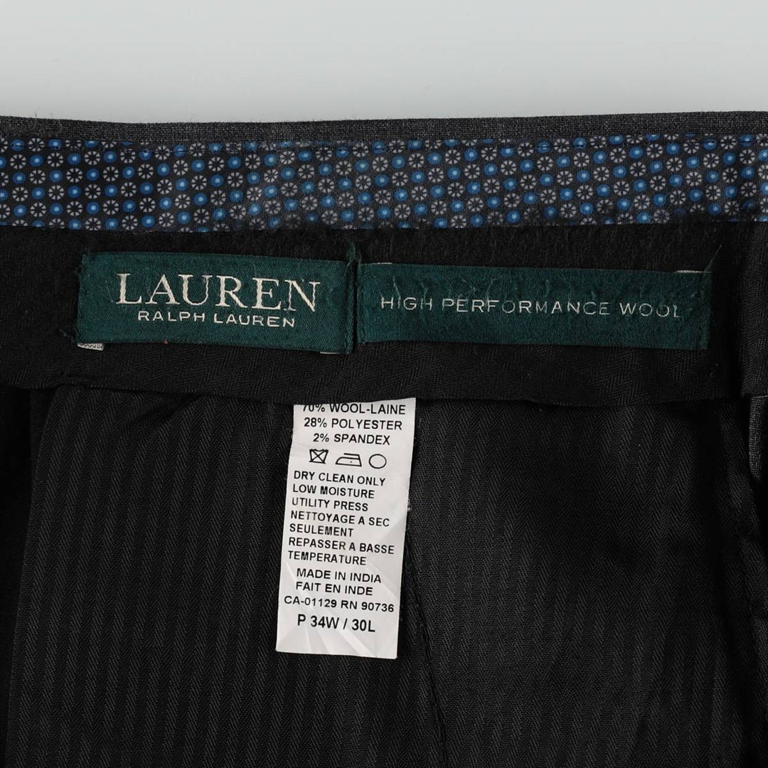 Ralph Lauren LAUREN Lauren slacks pants for men, equivalent to W35 wool gray type Vintage Second Hand