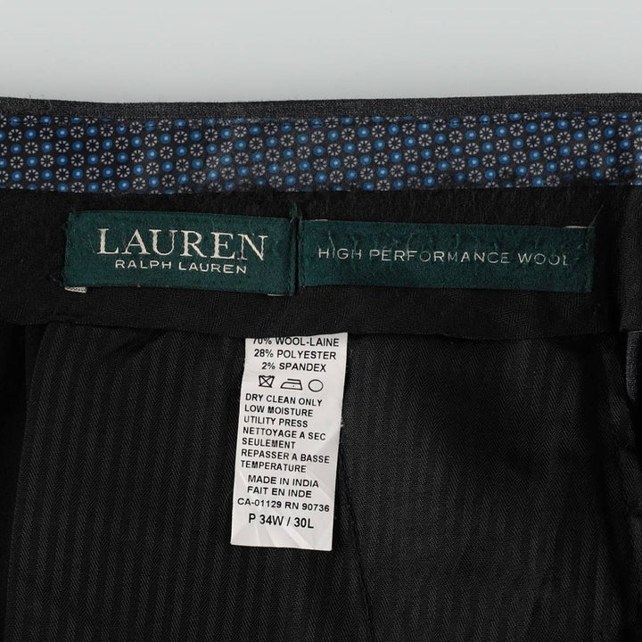 Ralph Lauren LAUREN Lauren slacks pants for men, equivalent to W35 wool gray type Vintage Second Hand