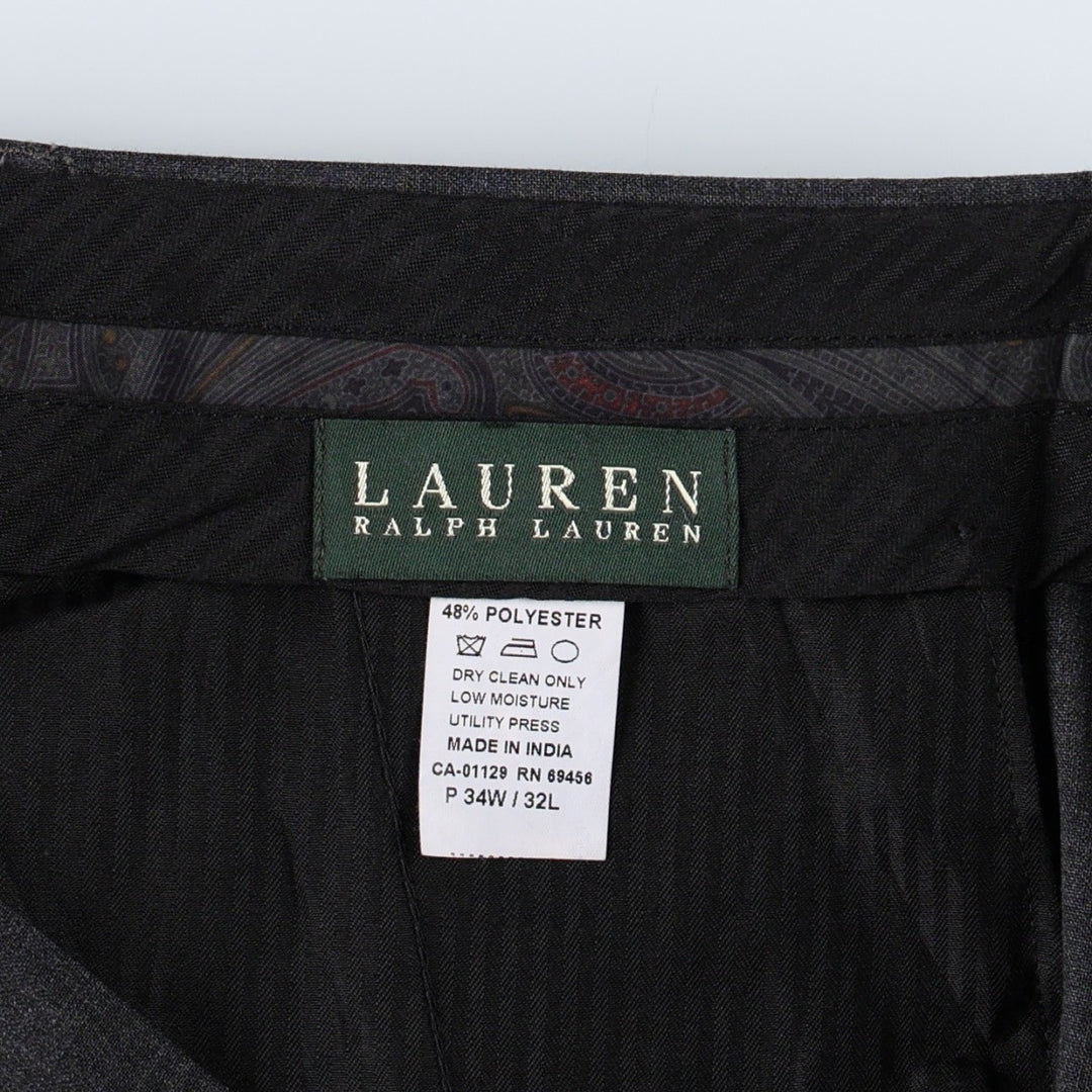 Ralph Lauren LAUREN Lauren slacks pants for men, equivalent to W35 wool gray type Vintage Second Hand