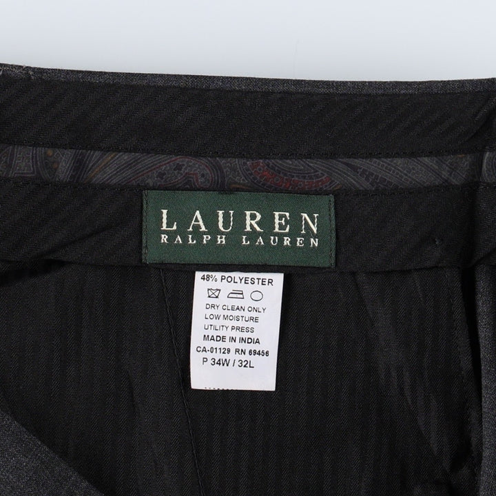 Ralph Lauren LAUREN Lauren slacks pants for men, equivalent to W35 wool gray type Vintage Second Hand