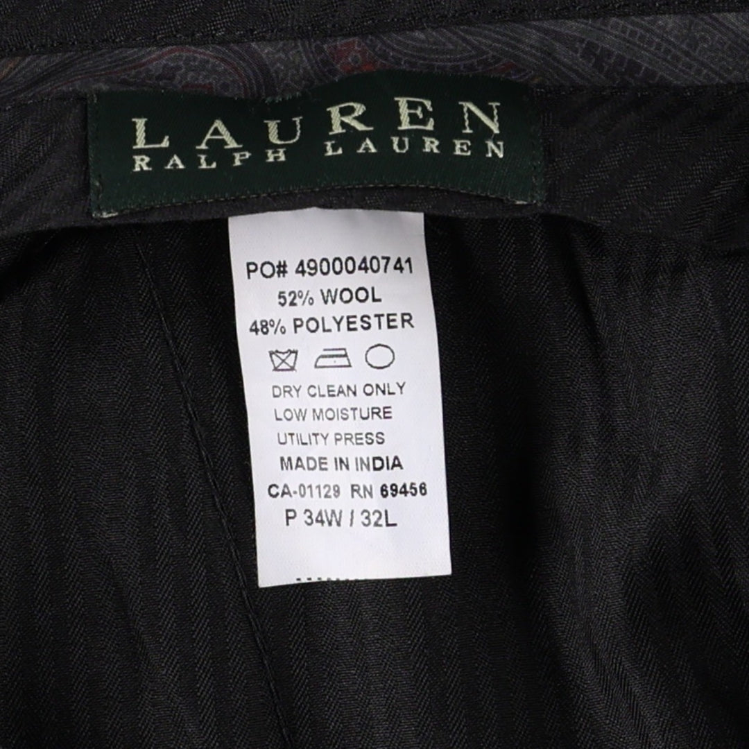Ralph Lauren LAUREN Lauren slacks pants for men, equivalent to W35 wool gray type Vintage Second Hand
