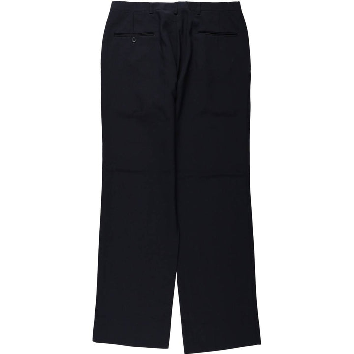 ~1990'S Hart Schaffner Marx Two-Pleat Slacks Pants Men's W34 (approx.) Vintage unclear navy blue type Vintage Second Hand