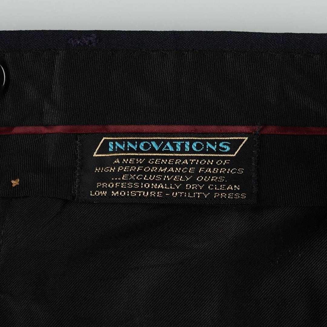 ~1990'S Hart Schaffner Marx Two-Pleat Slacks Pants Men's W34 (approx.) Vintage unclear navy blue type Vintage Second Hand