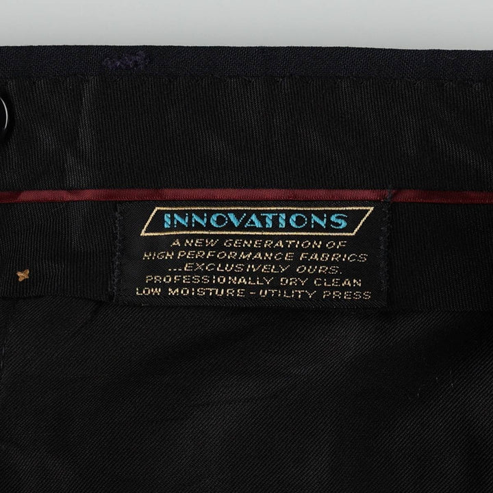 ~1990'S Hart Schaffner Marx Two-Pleat Slacks Pants Men's W34 (approx.) Vintage unclear navy blue type Vintage Second Hand