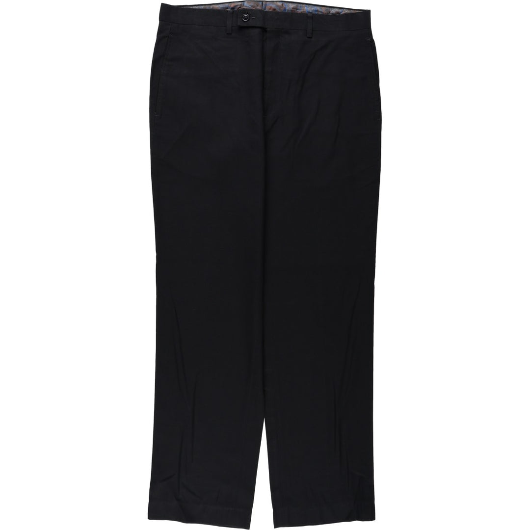 Calvin Klein slacks for men, size W34 (approx.) polyester black type Vintage Second Hand
