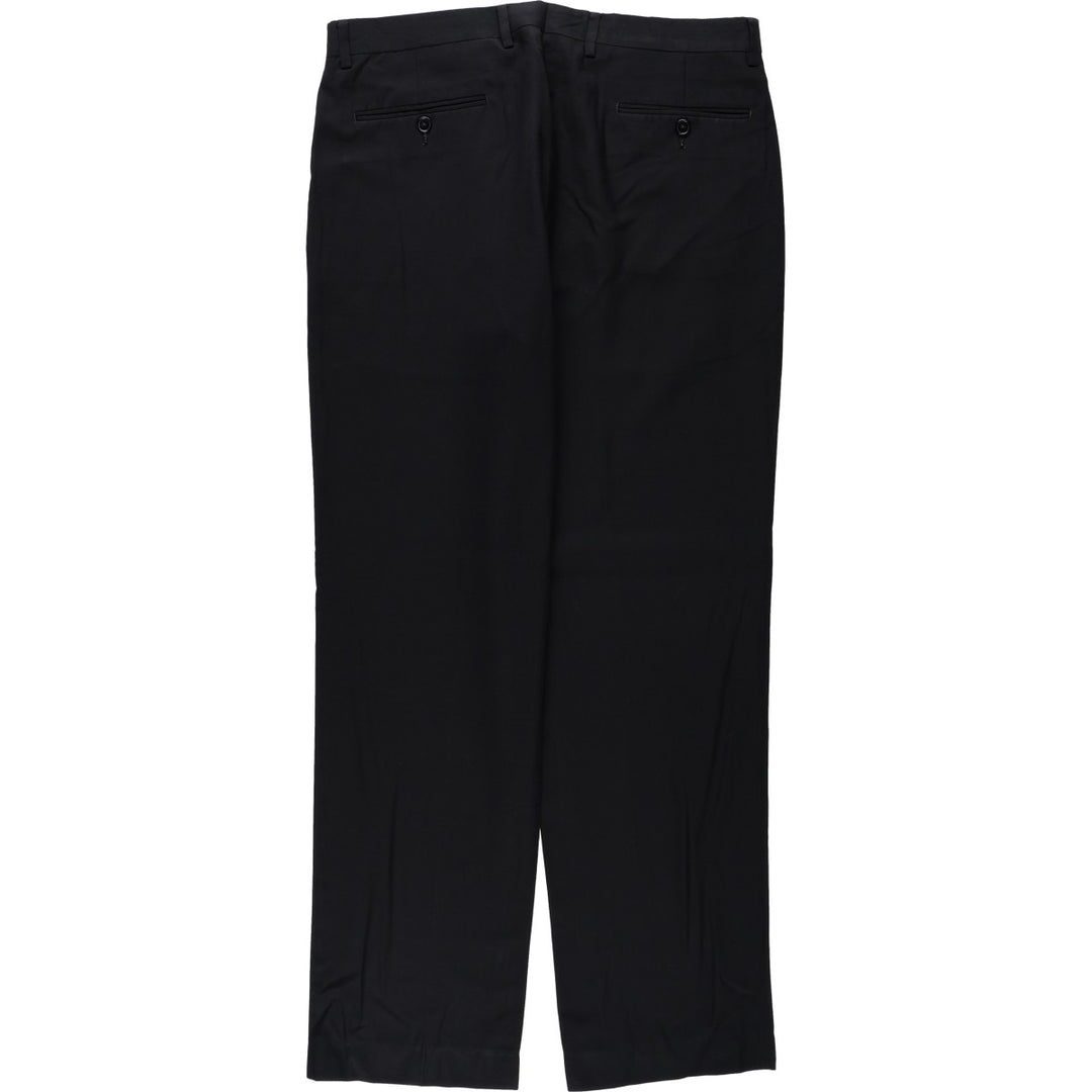 Calvin Klein slacks for men, size W34 (approx.) polyester black type Vintage Second Hand