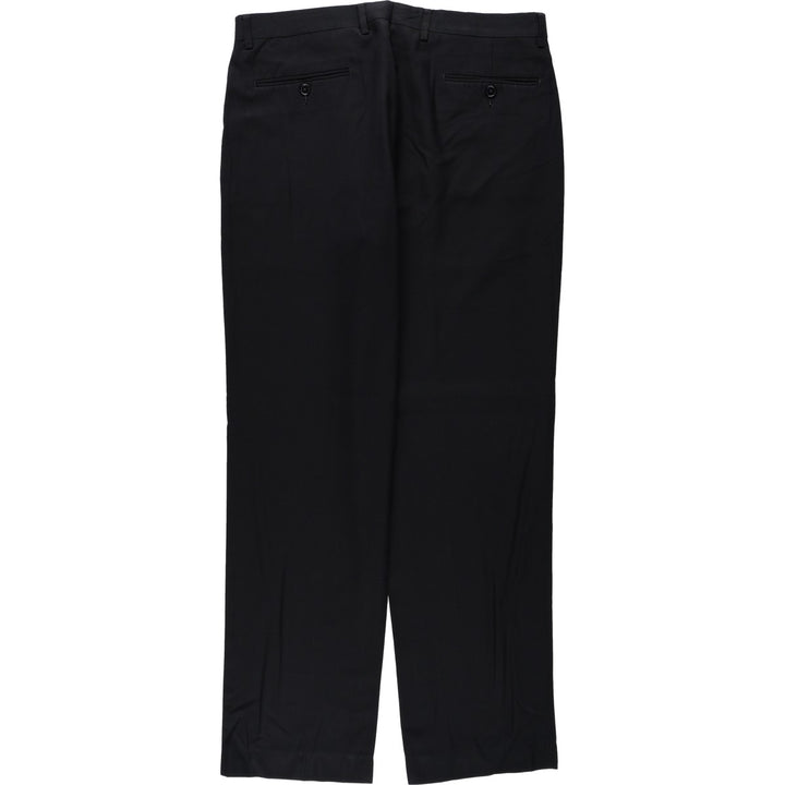 Calvin Klein slacks for men, size W34 (approx.) polyester black type Vintage Second Hand