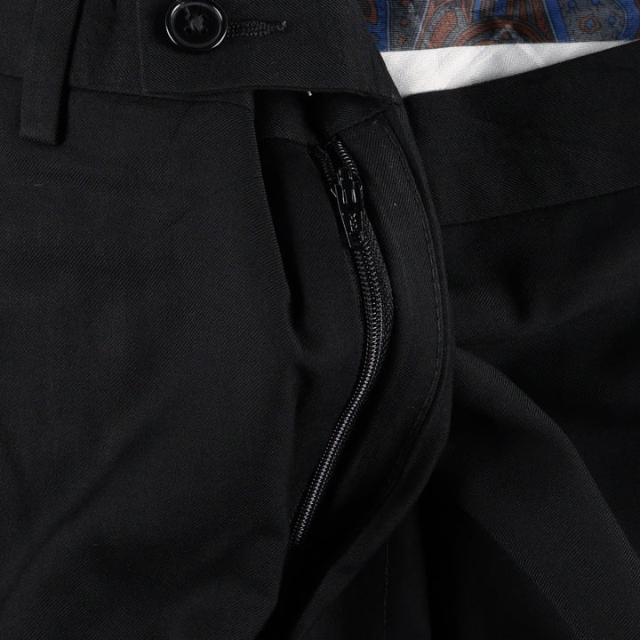 Calvin Klein slacks for men, size W34 (approx.) polyester black type Vintage Second Hand
